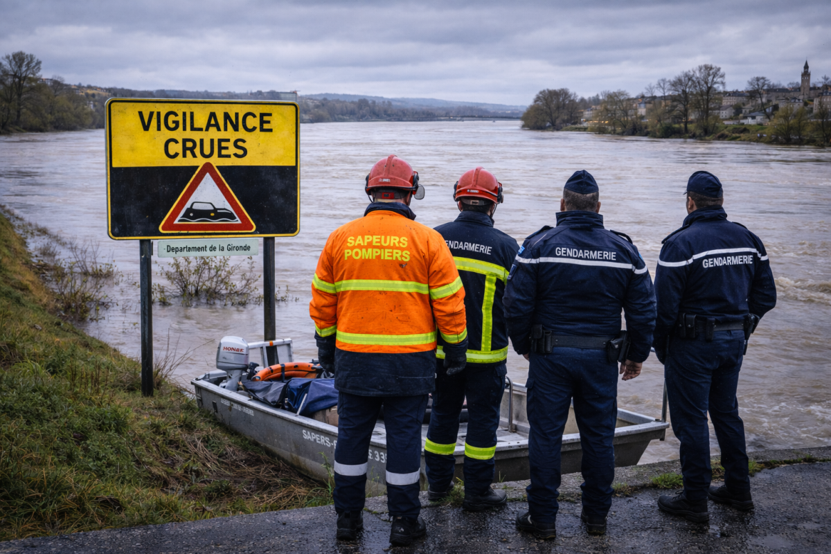 Crues en Gironde : décrue progressive mais vigilance rouge maintenue sur la Garonne